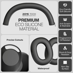 For Sony WH-1000XM6 Silicone Headphone Case 3-in-1 Protective Cover Skin
