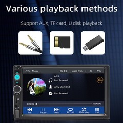 7″ Single 1Din Touch Screen Stereo Bluetooth Radio Car Apple/Android Carplay GPS