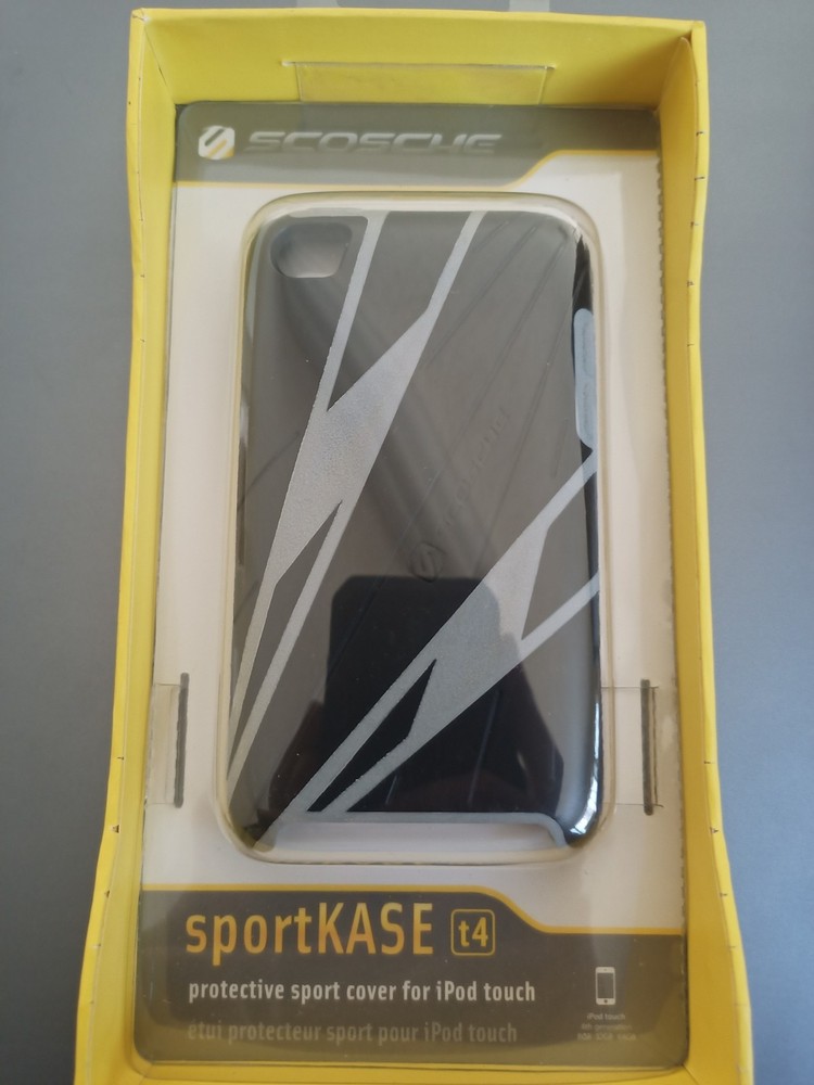 Scosche Black/Gray Polycarbon sportKASE t4 for iPod touch 4th gen