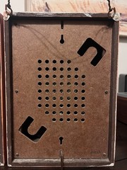 Vintage Realistic Bookshelf Speakers with Lattice Grills – Painted Coral- TESTED