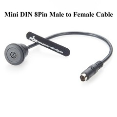 Plinkwirekb Mini DIN 8 Pin Male to Female Extension Cable Flush Panel Mount M…