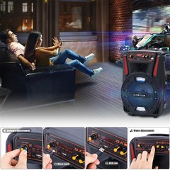 1000W Portable Wireless bluetooth Speaker Super Bass Stereo Radio FM TF AUX USB