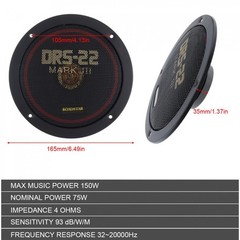 6.5″ 150W Max Car Door Music Audio Coaxial Speakers Stereo Hifi Speaker PAIR