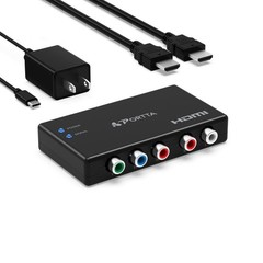 Portta Component to HDMI Converter with HDMI Cable, RGB 5 RCA YPbPr to Video …