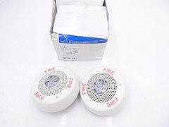 Box of 2 Eaton ELSPSTWC Eluxa High Fidelity Speaker Strobes 25/70V SEE DESC.