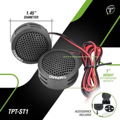 (2) TIMPANO TPT-ST1 1″ SOFT DOME TWEETERS 150 WATTS 4 OHM CAR AUDIO