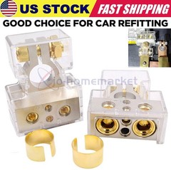Car Battery Terminals Clamp Post 0/2/4/8 AWG Gauge Positive Negative Ports US