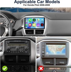 Apple CarPlay For Honda Pilot 2006-2008 Car Radio Stereo GPS Navi Android 15 BT