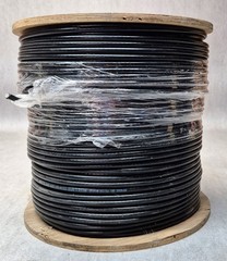 Amphenol RG6 Coaxial Cable 1000ft Trishield 18AWG Black 006277V14BK031SFTDR1