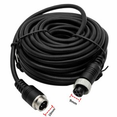 Advanced 15M 4Pin Extention Cable Waterproof for CCD Backup Camera Caravan Black