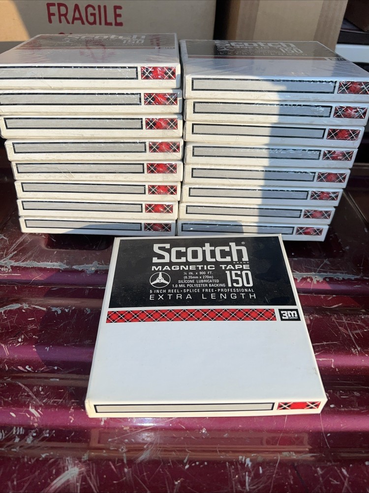 Lot of 17 3M Scotch Magnetic Reel-to-Reel Tape 150-1/4”-900 New Sealed NOS