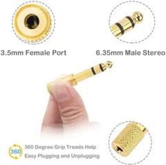 6.35mm 1/4″ Male to 3.5mm 1/8″ Female TRS Stereo Audio Headphone Adapter