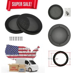 2-Pack 3″ Speaker Grill Covers – Durable Dustproof Subwoofer Protectors in Black