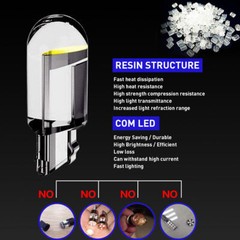 30x T10/194/168 White LED License Plate Interior Light Bulbs Super Bright 6500K