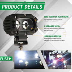 4inch 48W Spot Led Work Light Fog Reverse Cube Pod For Offroad Truck SUV ATV 12V