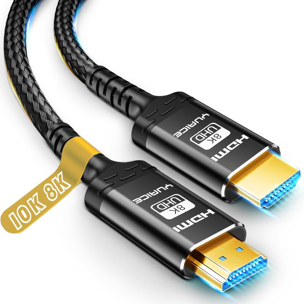 10K 8K HDMI Cable Braided 1.5FT 48Gbps 4K@120Hz 8K@60Hz HDR DTS:X HDCP 2.2/2.3