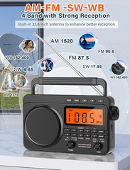 NOAA Weather Alert Radio,Digital AM FM Shortwave Radio with Best Reception,4000M