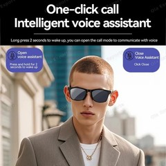 Lenovo AI Smart Glasses 4K Camera Bluetooth Translation Music Sunglasses