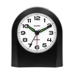 Small Battery Operated Analog Alarm Clock Silent No Ticking, Lighted on Deman…