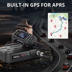 Radioddity DB50-B Mobile Radio 50W GPS APRS Bluetooth Multi-band TX RX APP MIC