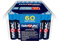 High Energy AAA Batteries 60 Pack Alkaline Triple A Batteries for Household Use