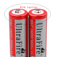 Rechargeable Battery 3.7V Button Top 3000mAh I8650 Batteries Cell for Flashlight