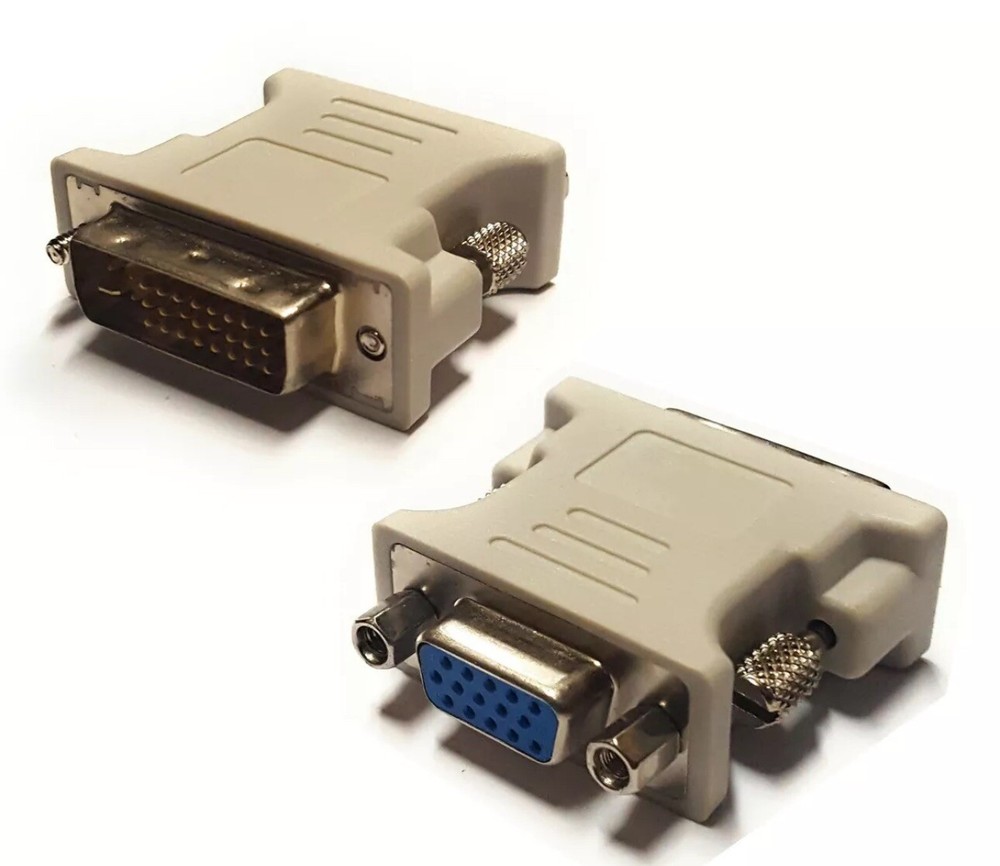 DVI-A Male to VGA 15-pin HD15 Female Video Adapter SVGA Converter for PC Monitor