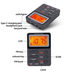FM/AM portable mini radio, multi-function radio, MP3, 3.5 headphone jack