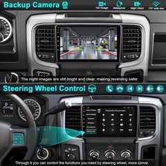 Android 13 Car Radio for Dodge 2013-2018 RAM 1500/2500/3500(Manual & Auto AC)