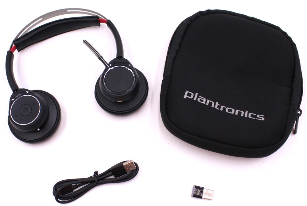 Plantronics Voyager Focus UC B825 Bluetooth Headset w/ Dongle USB & Case
