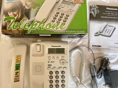 Panasonic KX-TSC12W White Integrated Telephone System Caller ID 3-Way Calling