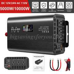 Pure Sine Wave 10000Watt Power Inverter DC 12v to AC 110V-120V for Solar Systems