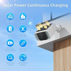 5G WiFi Security Cameras Wireless Outdoor 2K Color Night Vision No WiFi Needed