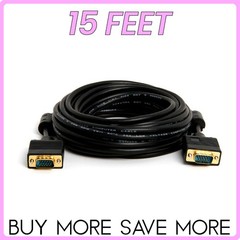 VGA Cable Male VGA to VGA Cable PC Laptop TV Monitor SVGA D-Sub Cord HD 1080p