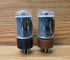 2- RCA 5881 6L6 Vacuum Tubes Tested Gray Plate