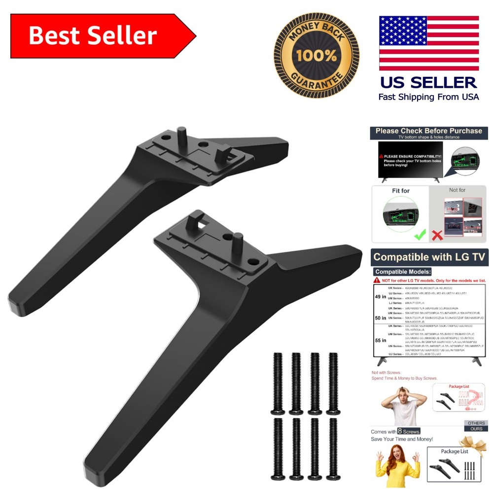Durable ABS TV Stand Legs for LG TVs – Fits 49-55 Inch Models, Hassle-Free Setup