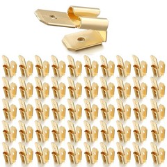 50PCS/Set Dual Male Single Female Brass Piggyback Spade Connectors Accessories