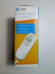 AT&T Trimline Corded Phone with Caller ID, White TR1909, NEW Sealed
