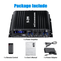 1600W Bluetooth Audio Power Amplifier, 4.1 Channel Support 2 Pairs Speakers 1…