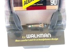 Vintage Sony MDR-005SA Walkman Stereo Headphones NOS Sealed w/ Cassette