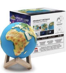 Hand Painted Himalayan Glow Wireless BLE Speaker Earth Lamp W/remote USB-C