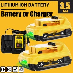 20V FOR DEWALT 20 Volt MAX Lithium-Ion Battery / Charger DCB203 DCB206-2 DCB207