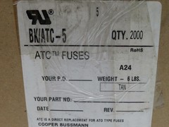 LOT OF 1750 COOPER BK/ATC-5 FUSE BLADE 5A 32V T188017