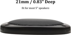 Speaker Subwoofer Guard Protector 5 Inch Square ABS Plastic Metal Mesh 2Pcs