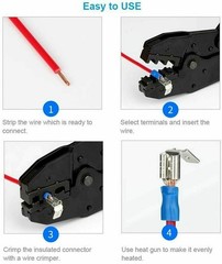 1200pcs Assorted Insulated Electrical Wire Terminals Crimp Connectors Spade Kit