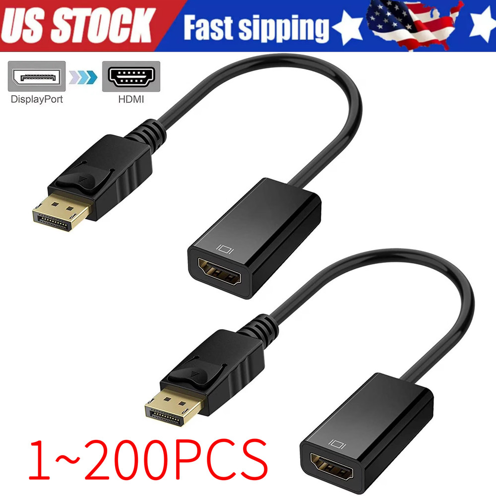 DP Displayport Male to HDMI Female Cable Converter Adapter for PC Desktop Lot