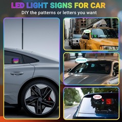 Lights for Car Windshield, 8×8 Pixels Custom Sign for Car Lights, Scrolling L…