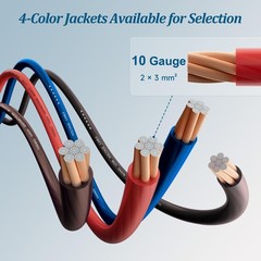 10 Gauge Automotive Wire 25FT Red Black 10AWG CCA Power Ground Cable