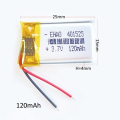 3.7V 120mAh Li-Po Rechargeable Battery For Mp3 Bluetooth GPS Headphone 401525