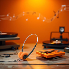 Retro Over-Ear Headphone,Vintage Feelings Underwire Headphones,Retro Lightweight